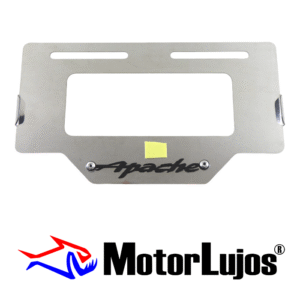 Portaplaca Cromo  "APACHE" + 3D NEGRO