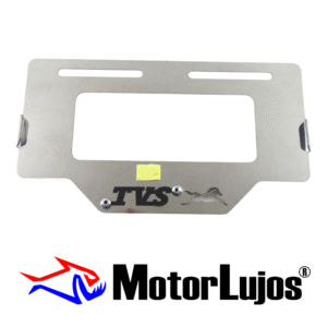 Portaplaca Cromo  "TVS + 3D NEGRO