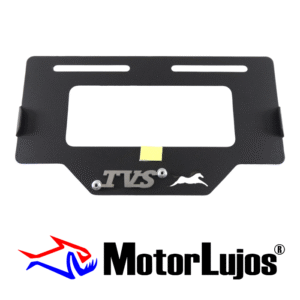 Portaplaca Negro "TVS  + 3D CROMO