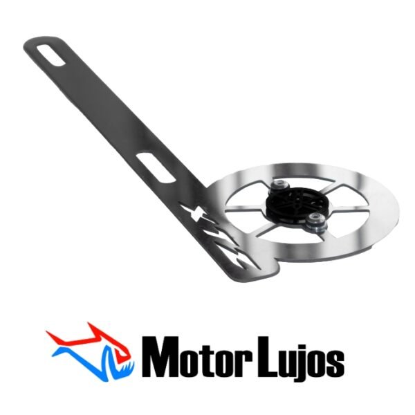 Lujo Portaplaca Exosto Cromo "XTZ 125" + 3D NEGRO - Imagen 2