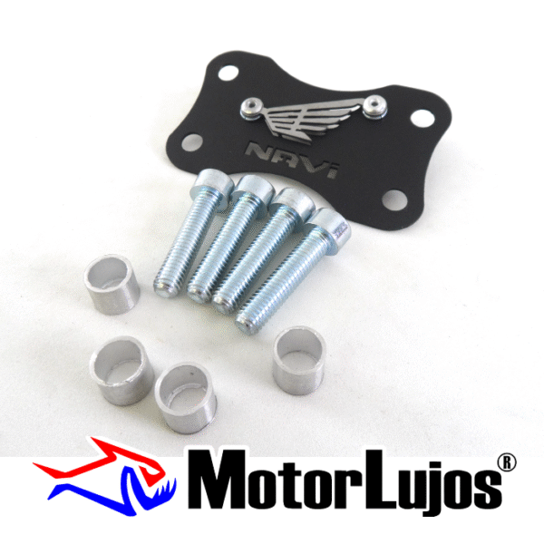 P. Acutrax Negro "HONDA NAVI "   + BUJE Y TORNILLO  + 3D CROMO - Imagen 2