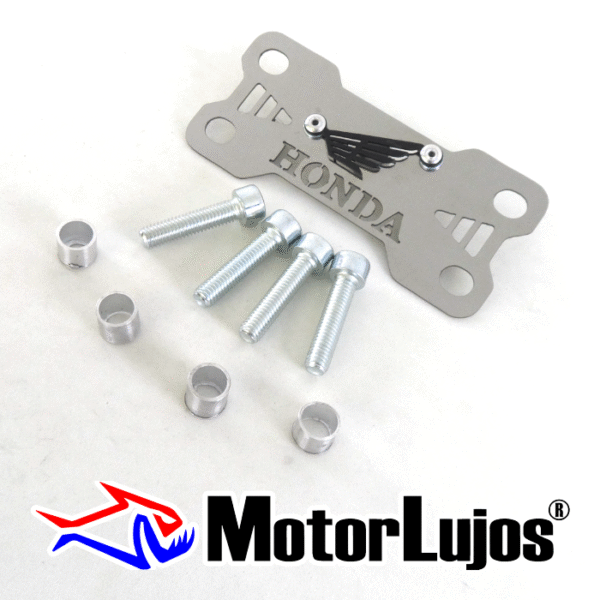 P. Acutrax Cromo "HONDA"  + BUJE Y TORNILLO + 3D NEGRO - Imagen 2