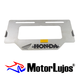 Portaplaca Cromo  "HONDA" + 3D NEGRO