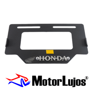 Portaplaca Negro "HONDA"  + 3D CROMO