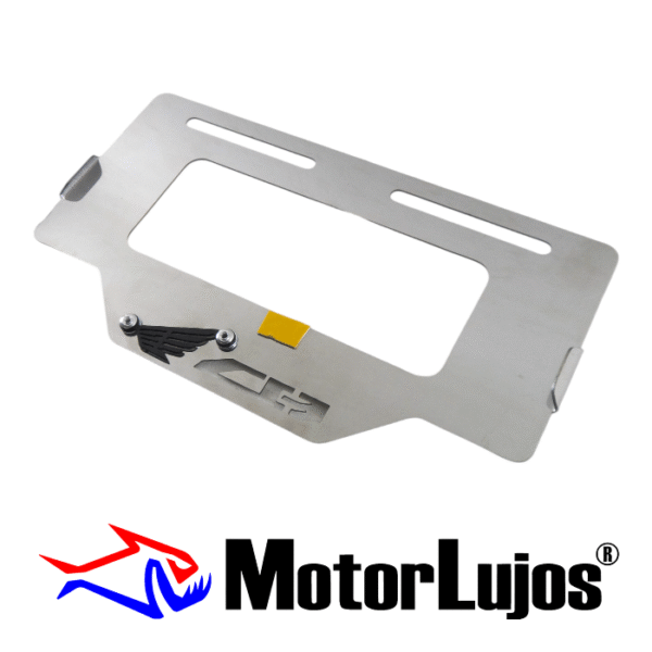 Portaplaca Cromo  "CB" + 3D NEGRO - Imagen 2