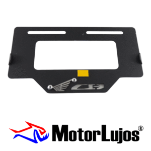 Portaplaca Negro "CB"  + 3D CROMO