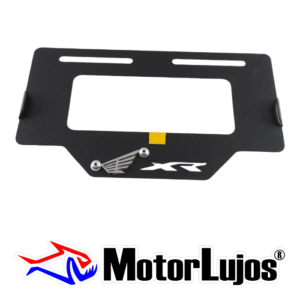 Portaplaca Negro "XR"  + 3D CROMO