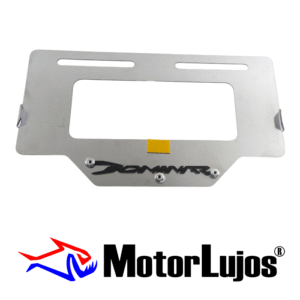 Portaplaca Cromo  "DOMINAR " + 3D NEGRO