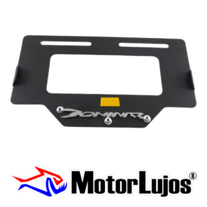 Portaplaca Negro "DOMINAR "  + 3D CROMO