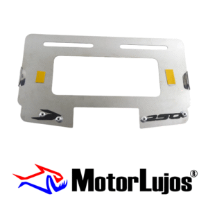 Portaplaca Cromo  "DOMINAR 250 Traga Luz" + 3D NEGRO