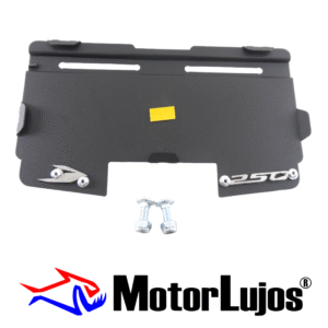 Portaplaca Negro "DOMINAR 250 Traga Luz " CL-20 + TORNI  + 3D CROMO