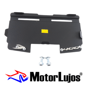 Portaplaca Negro "DOMINAR 400 Traga Luz CL-20 + TORNI" + 3D CROMO