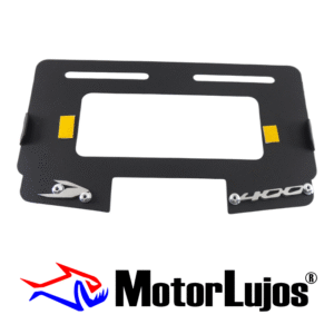 Portaplaca Negro "DOMINAR 400 Traga Luz"  + 3D CROMO