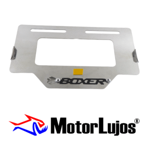 Portaplaca Cromo  "BOXER" + 3D NEGRO