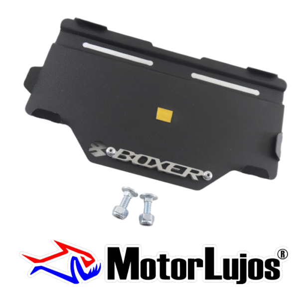 Portaplaca Negro "BOXER " CL-20 + TORNI  + 3D ACAERO - Imagen 2