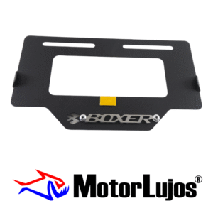 Portaplaca Negro "BOXER"  + 3D CROMO