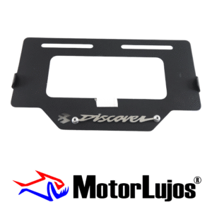 Portaplaca Negro "DISCOVER"  + 3D CROMO