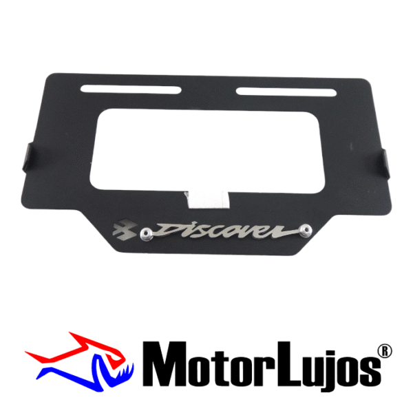 Portaplaca Negro "DISCOVER"  + 3D CROMO