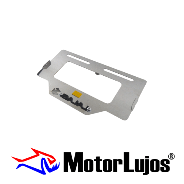 Portaplaca Cromo  "BAJAJ" + 3D NEGRO - Imagen 2