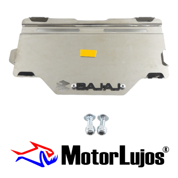 Portaplaca Cromo  "BAJAJ" CL-20 + TORNI  + 3D NEGRO