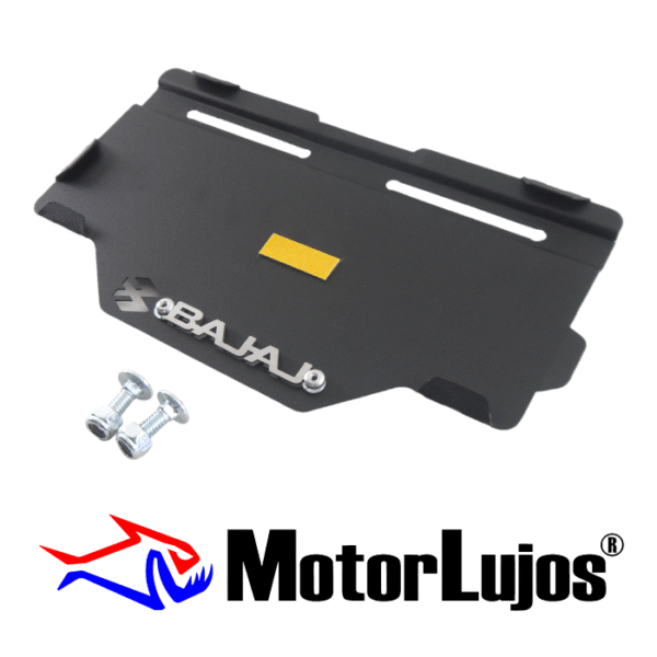 Portaplaca Negro "BAJAJ " CL-20 + TORNI  + 3D CROMO - Imagen 2