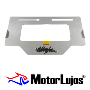 Portaplaca Cromo  "NINJA" + 3D NEGRO