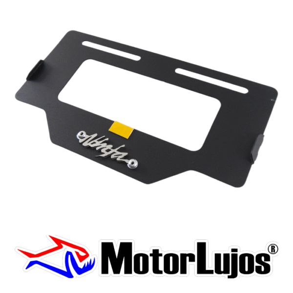 Portaplaca Negro "NINJA"  + 3D CROMO - Imagen 2