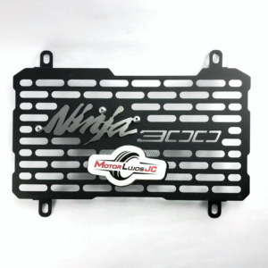 P. Radiador Negro "NINJA 300 "   + 3D CROMO