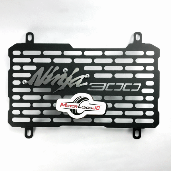 P. Radiador Negro "NINJA 300 "   + 3D CROMO