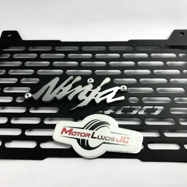 P. Radiador Negro "NINJA 400"   + 3D CROMO - Imagen 2