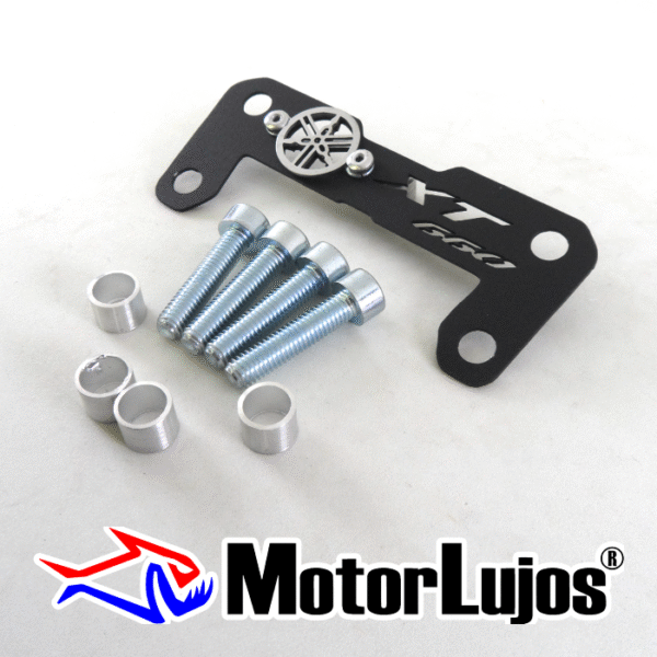 P. Acutrax Negro "XT 660"   + BUJE Y TORNILLO  + 3D CROMO - Imagen 2
