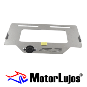 Portaplaca Cromo "R3" + 3D NEGRO