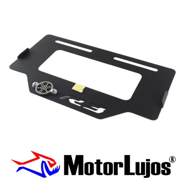 Portaplaca Negro "R3"  + 3D CROMO - Imagen 2