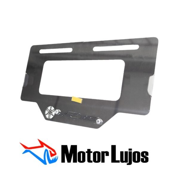 Portaplaca Cromo "R15" + 3D NEGRO - Imagen 4