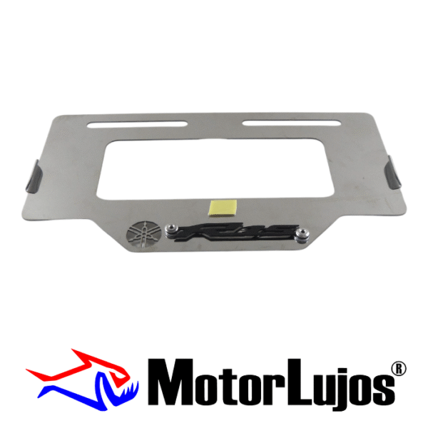 Portaplaca Cromo "R15" + 3D NEGRO