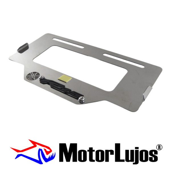 Portaplaca Cromo "R15" + 3D NEGRO - Imagen 2
