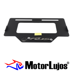 Portaplaca Negro "R15"  + 3D CROMO