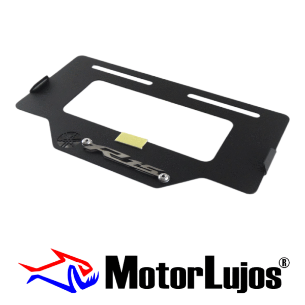 Portaplaca Negro "R15"  + 3D CROMO - Imagen 2