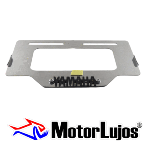 Portaplaca Cromo "YAMAHA" + 3D NEGRO