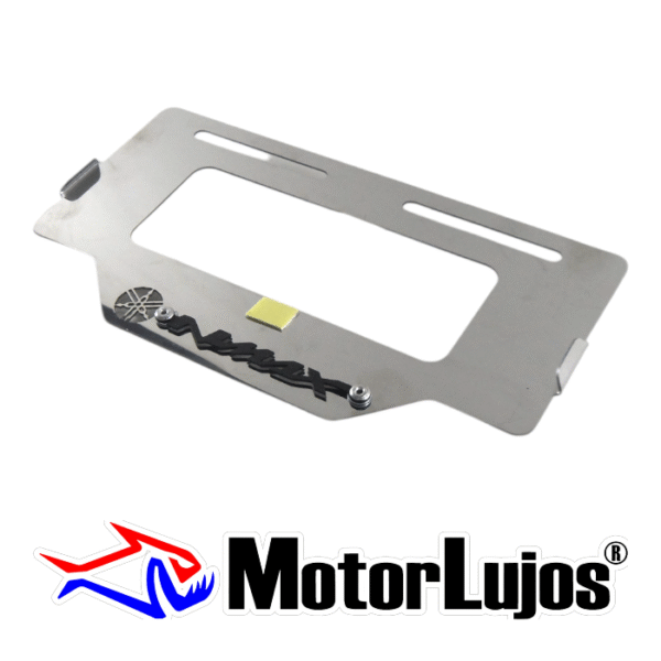 Portaplaca Cromo "NMAX" + 3D NEGRO - Imagen 2