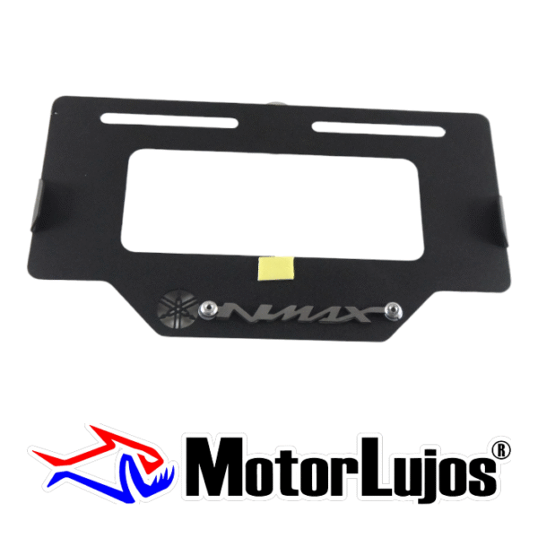Portaplaca Negro "NMAX"  + 3D CROMO