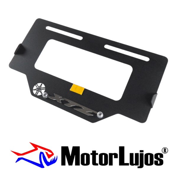 Portaplaca Negro "XTZ"  + 3D CROMO - Imagen 2