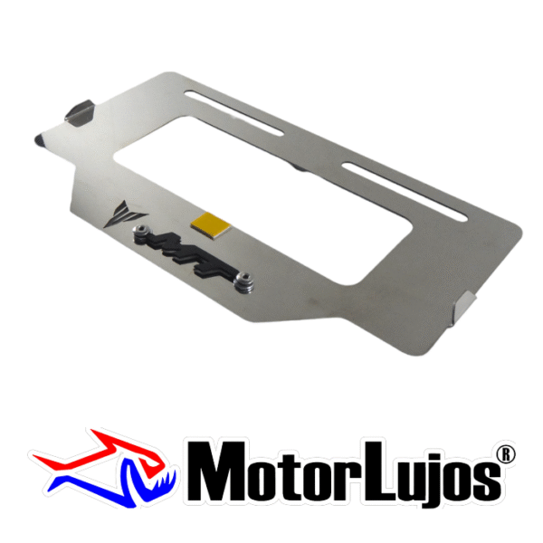 Portaplaca Cromo "MT" + 3D NEGRO - Imagen 2