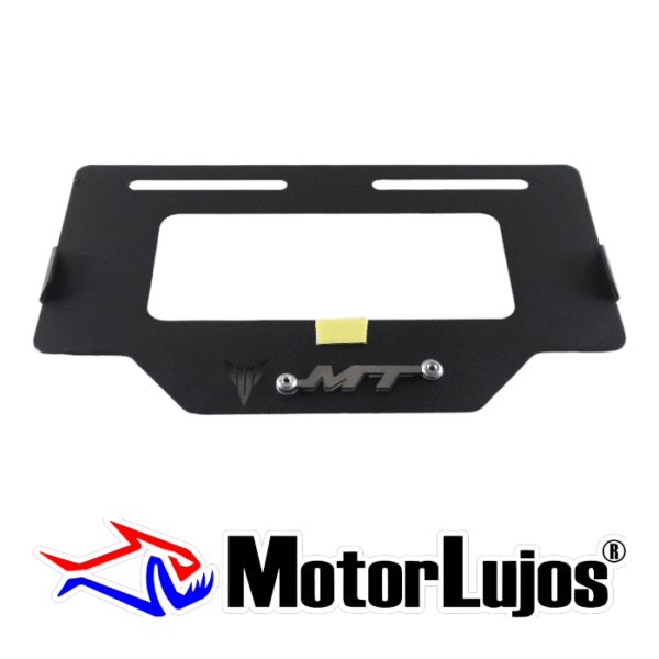 Portaplaca Negro "MT"  + 3D CROMO