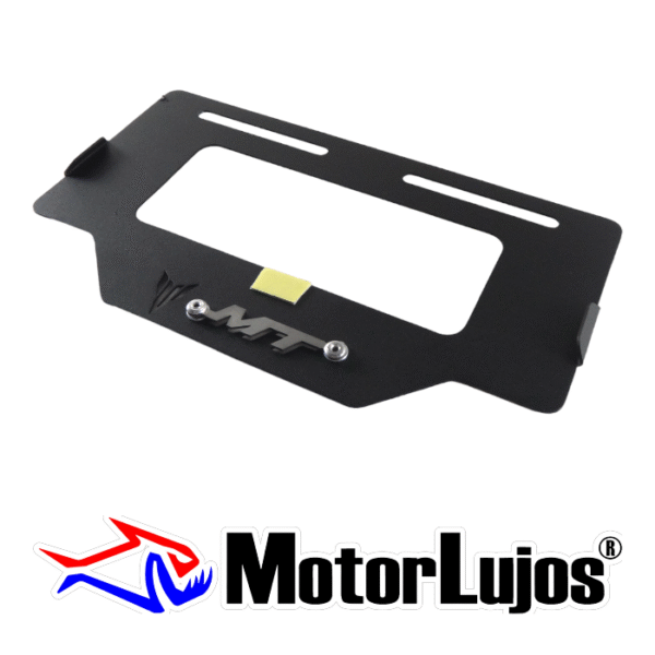 Portaplaca Negro "MT"  + 3D CROMO - Imagen 2