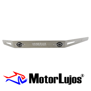 Platina Lateral Exosto Cromo  "BWS" + 2 LOGOS 3D NEGRO