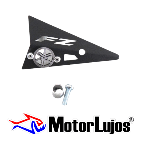 Lujo Lateral Exosto Negro "FZ-S 2.0"   + 3D CROMO