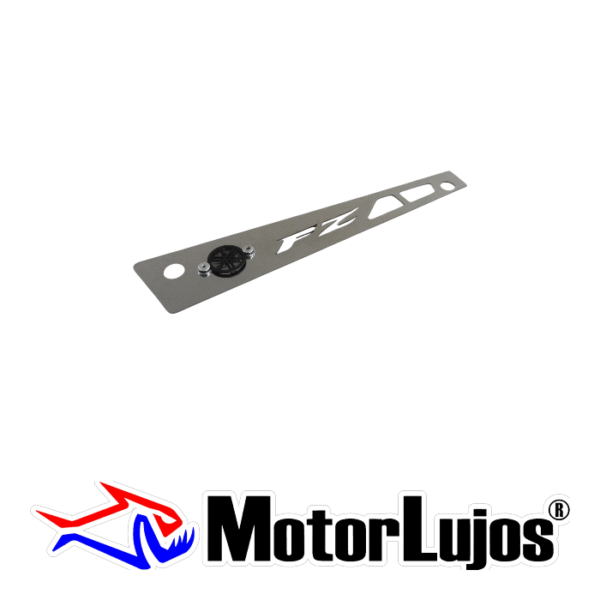 Lateral Guardacadena Cromo   "FZ-S 2.0" + 3D NEGRO - Imagen 2