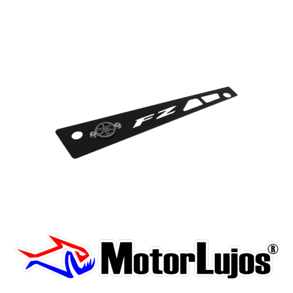 Lateral Guardacadena Negro  "FZ-S 2.0" + 3D CROMO - Imagen 2