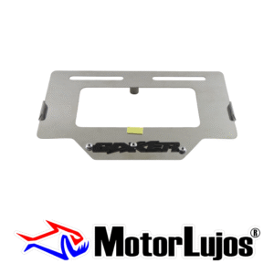 Portaplaca Cromo  "GIXXER" + 3D NEGRO